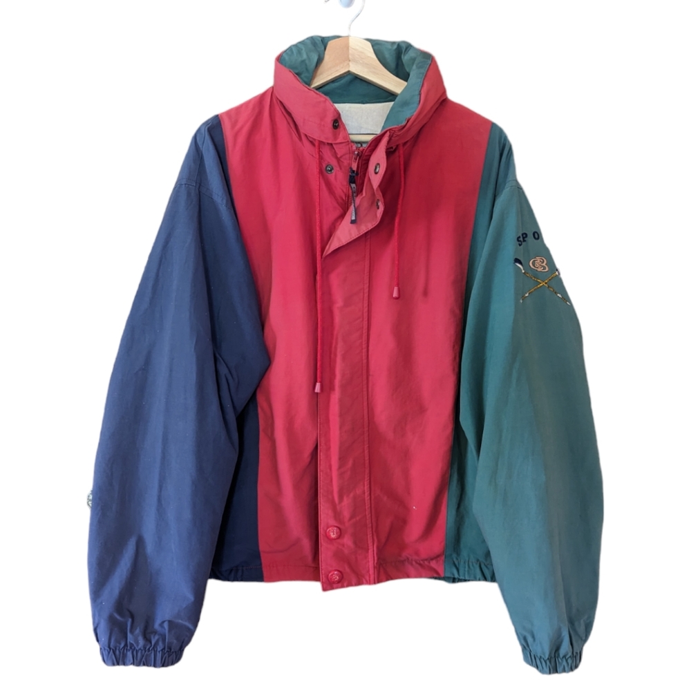 Vintage CB Sports 90s Color Block Winter Jacket Womens Size Large